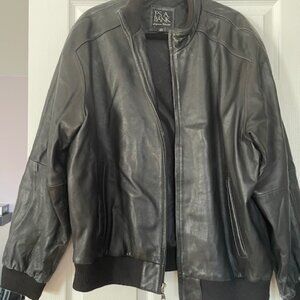 Joseph Banks Real Black Leather Jacket Size Large